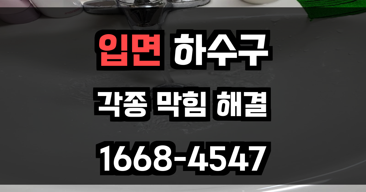 입면하수구막힘