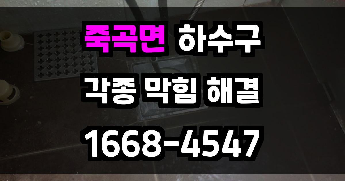 죽곡면하수구막힘