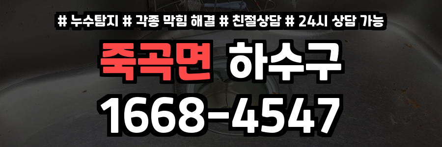 죽곡면하수구막힘