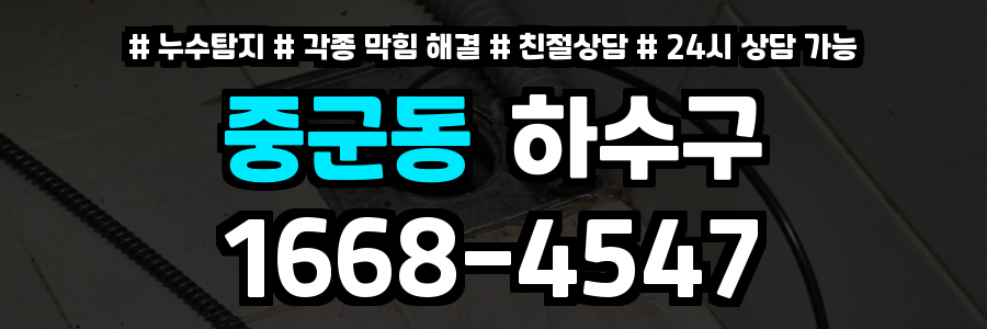 중군동하수구막힘