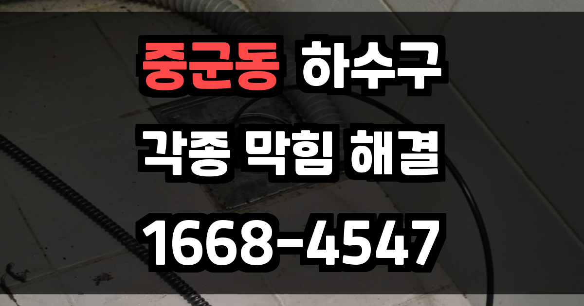중군동하수구막힘