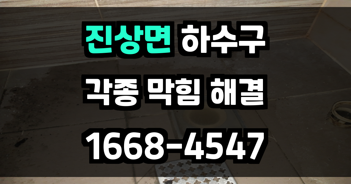 진상면하수구막힘