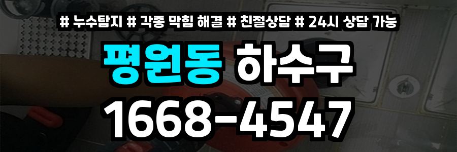 평원동하수구막힘