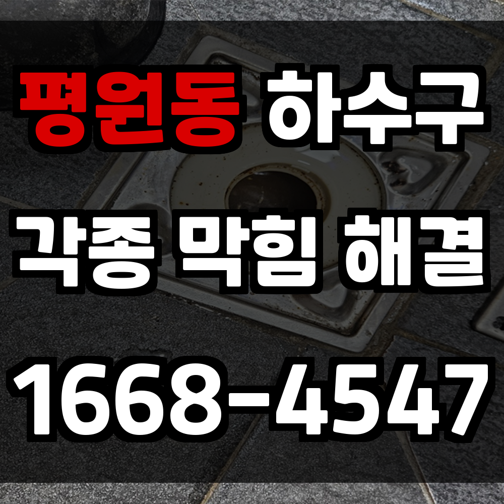 평원동 하수구막힘 문제 생겼을 때 빠르게 해결하는 방법 안내