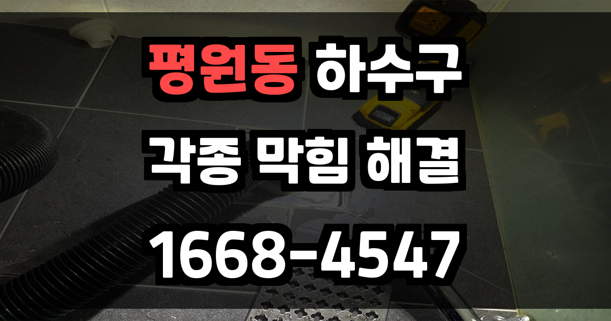 평원동하수구막힘