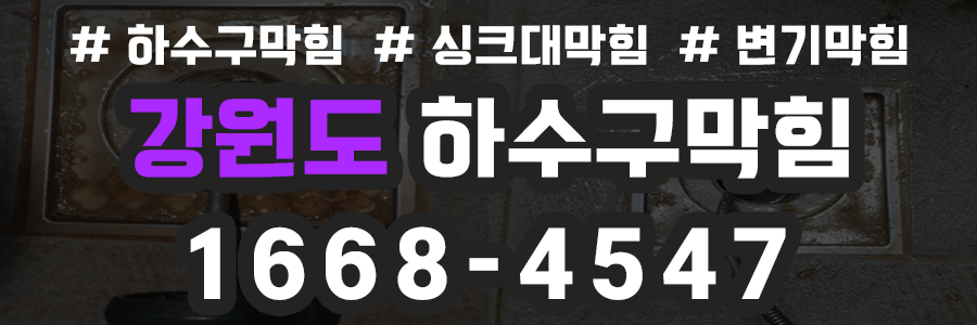 강원도 하수구막힘 비용